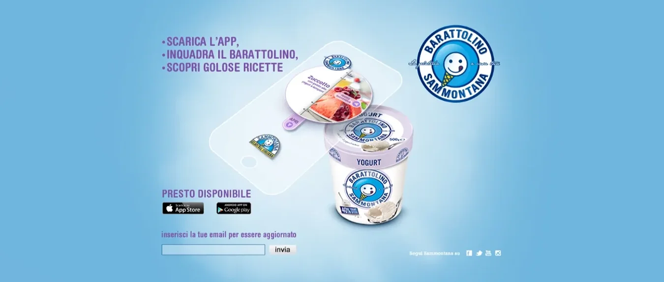 Barattolino Sammontana app AR